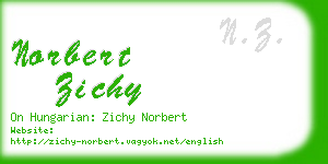 norbert zichy business card